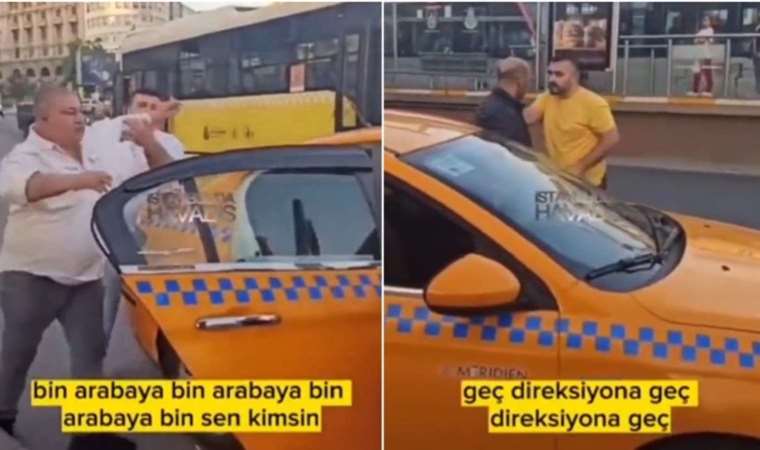 İstanbul'un göbeğinde gündem yaratan görüntüler...