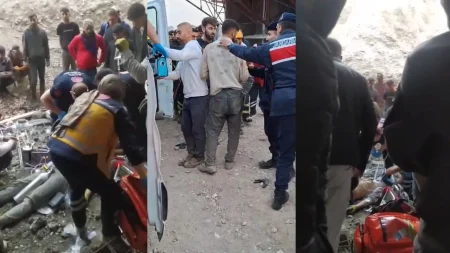 Batman’da beton parçaları inşaat işçilerinin üzerine düştü