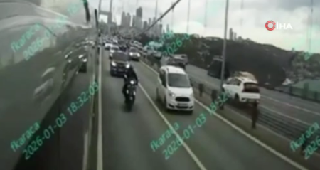 İstanbul’da şiddetli lodos. Metrobüs şoförü motosikletlilere siper oldu