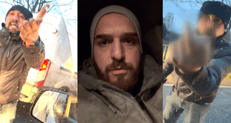 Trafik magandası arabadan inip ortalığı karıştırdı