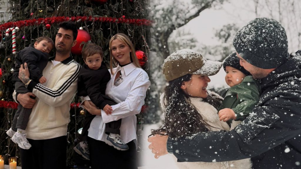 Ünlü isimlerin kar sevinci. Yıldırım ailesinden mutluluk pozları