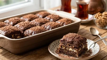 Çikolatalı soğuk baklava tarifi