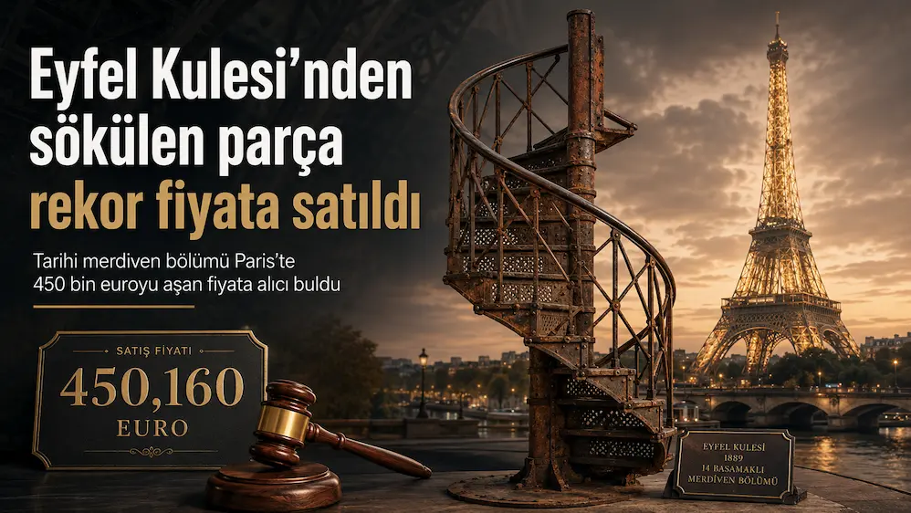 Eyfel Kulesi’nden sökülen parça rekor fiyata satıldı eyfel kulesi parça parça satıldı