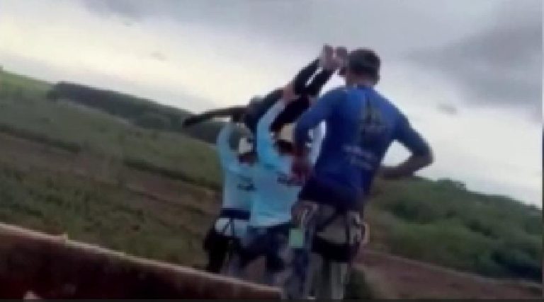 Brezilya’da “bungee jumping” faciası.