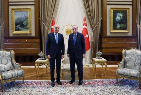 Cumhurbaşkanı Erdoğan, TBMM Başkanı Kurtulmuş ile görüştü