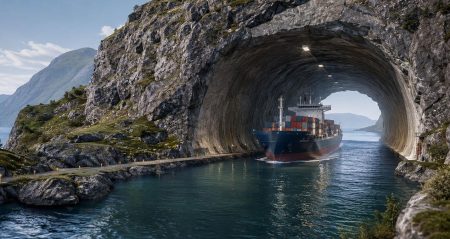 Dağları oyup açtıkları tünelden dev gemiler geçecek