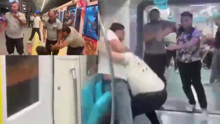 Marmaray’da çıkan kavga paniğe neden oldu.