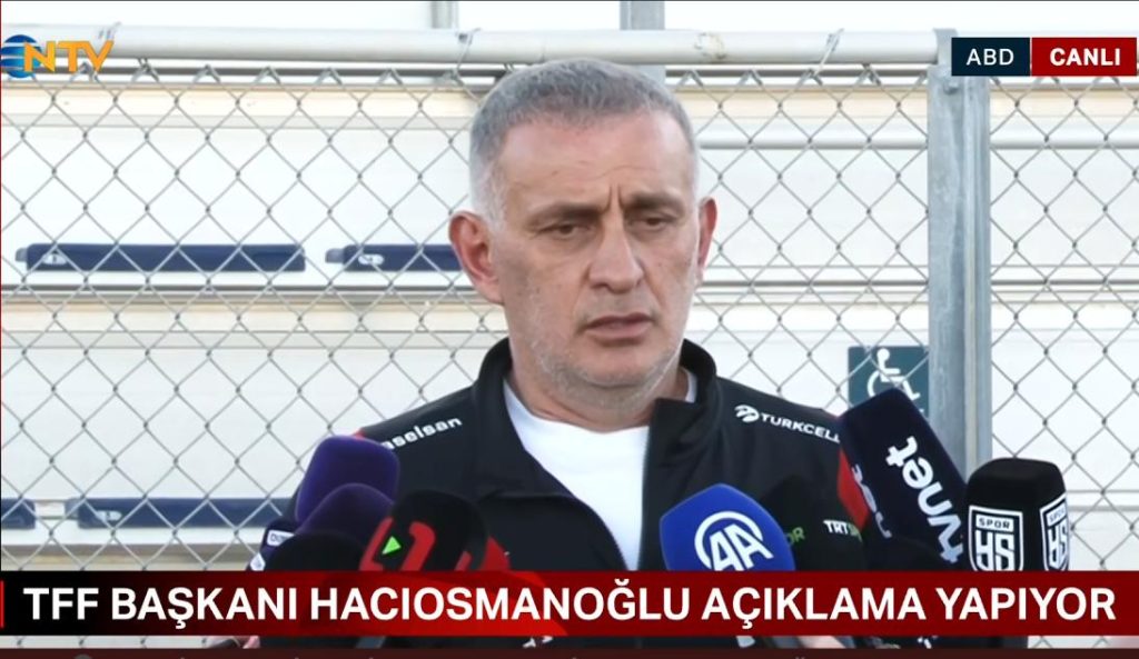 TFF Başkanı özür diledi. “Oyunculara da hocaya da sahip çıkacağız”