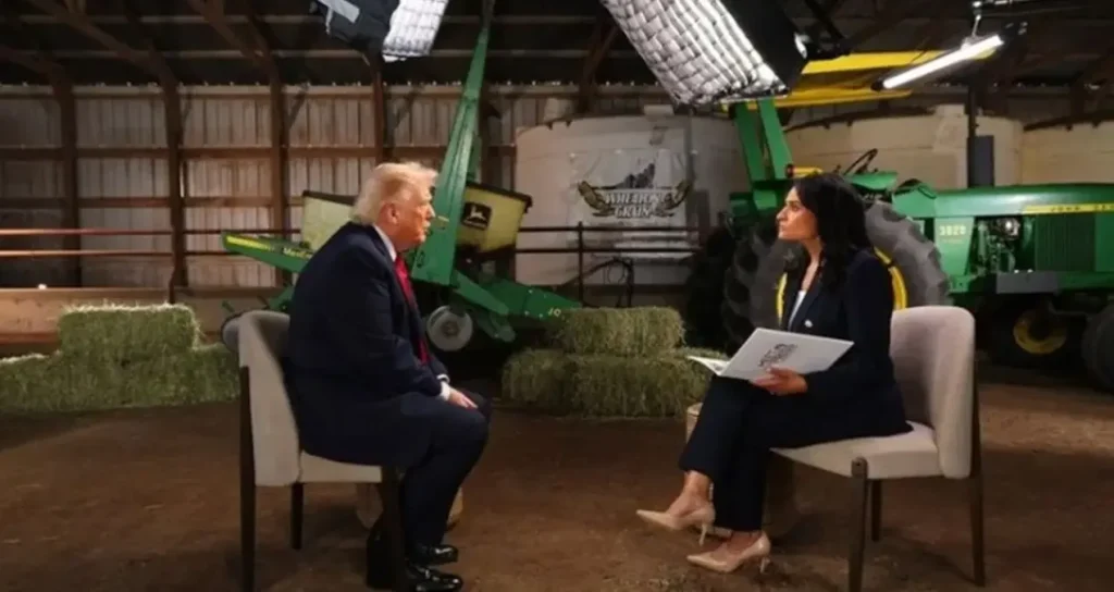 Trump, gazeteciye sinirlenip yayını terk etti