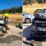 4 araç Ayvalık’ta birbirine girdi: 6 kişi yaralandı