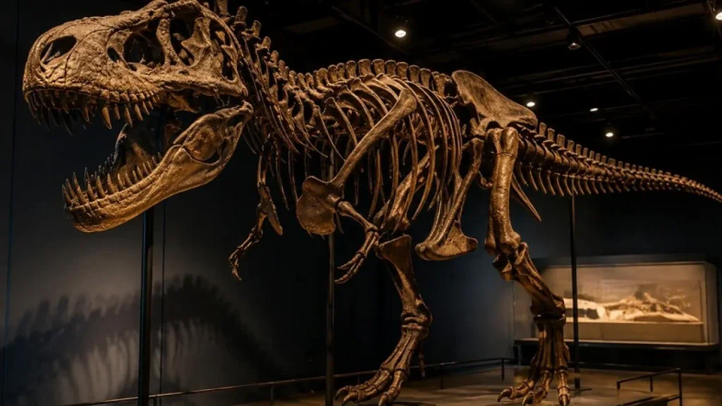 ABD’deki müzayedede T-rex iskeleti 50,1 milyon dolara satılarak rekor kırdı ABD’deki müzayedede T-rex iskeleti 50,1 milyon dolara satılarak rekor kırdı