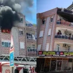 Antalya’da apartmanda çıkan yangında 5 kişi dumandan etkilendi